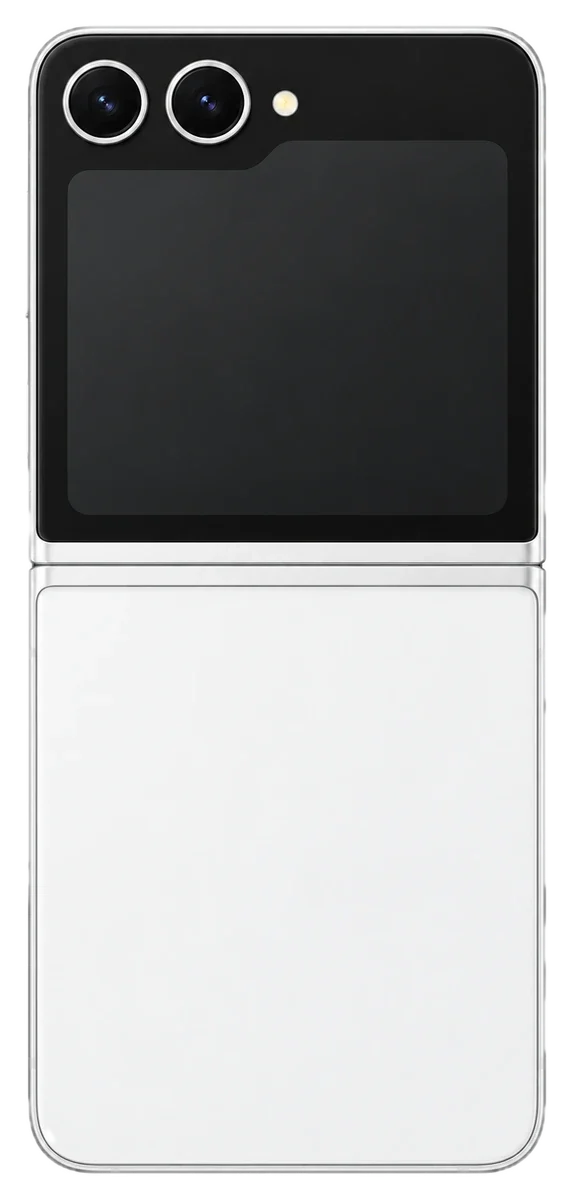 Galaxy Z Flip 7 FE, aufgeklappte Rückansicht